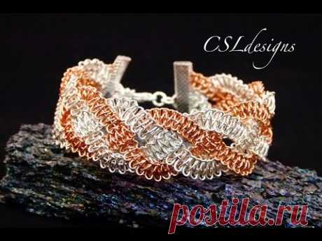 Braided wire macrame bracelet