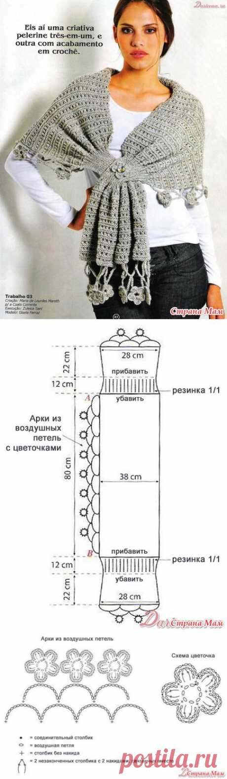 Интересная накидка - Вязание - Страна Мам