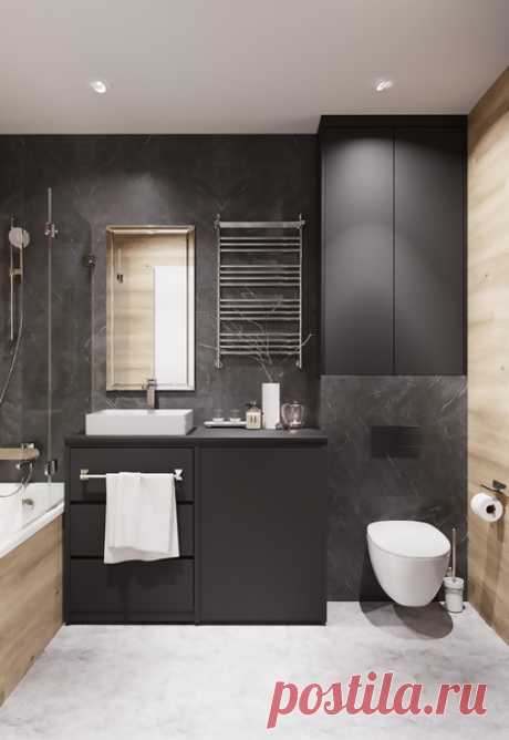 Ванная комната площадью 5,3 кв.м Автор проекта Виолетта Колтан Дизайн интерьеров в Минске