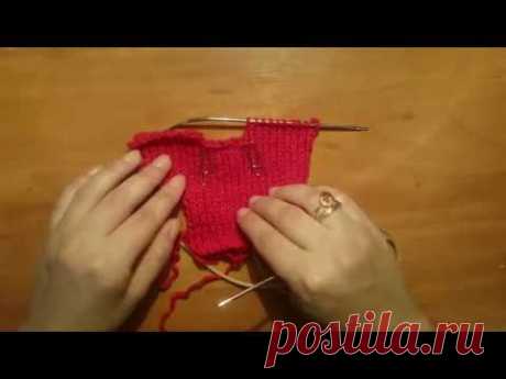 Горловина спицами. How to Knit Increase Tutorial /ФОРМИРУЕМ ГОРЛОВИНУ ДЛЯ топа / свитера