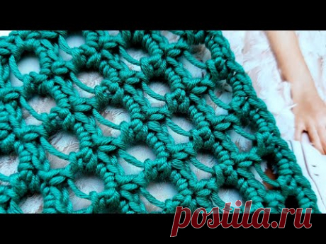 Узор крючком ❤ crochet pattern 💋 strickmuster ❤ tricot ❤ how to knit ❤  tricô ❤  örgü deseni बुनना