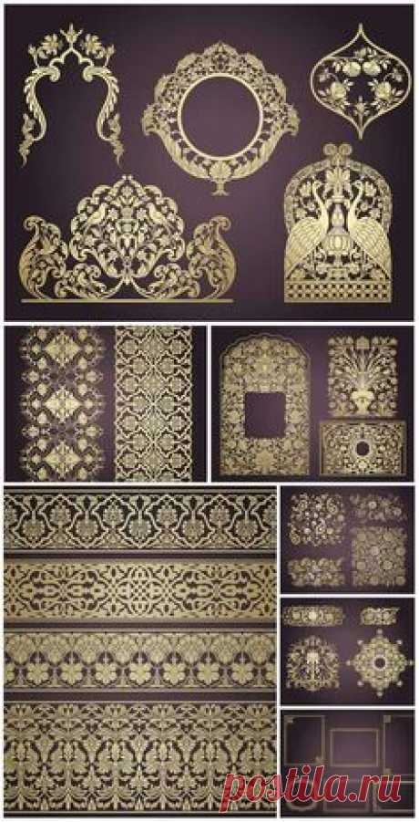 Indian ornaments and design elements vector