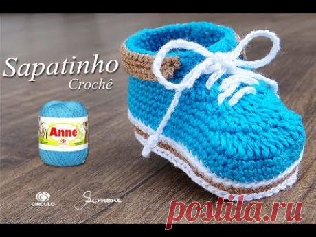 Sapatinho de Crochê para Bebê | Parte 1 | Professora Simone