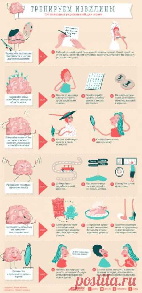 Тренируем извилины. 14 полезных упражнений для мозга | Инфографика | Аргументы и Факты