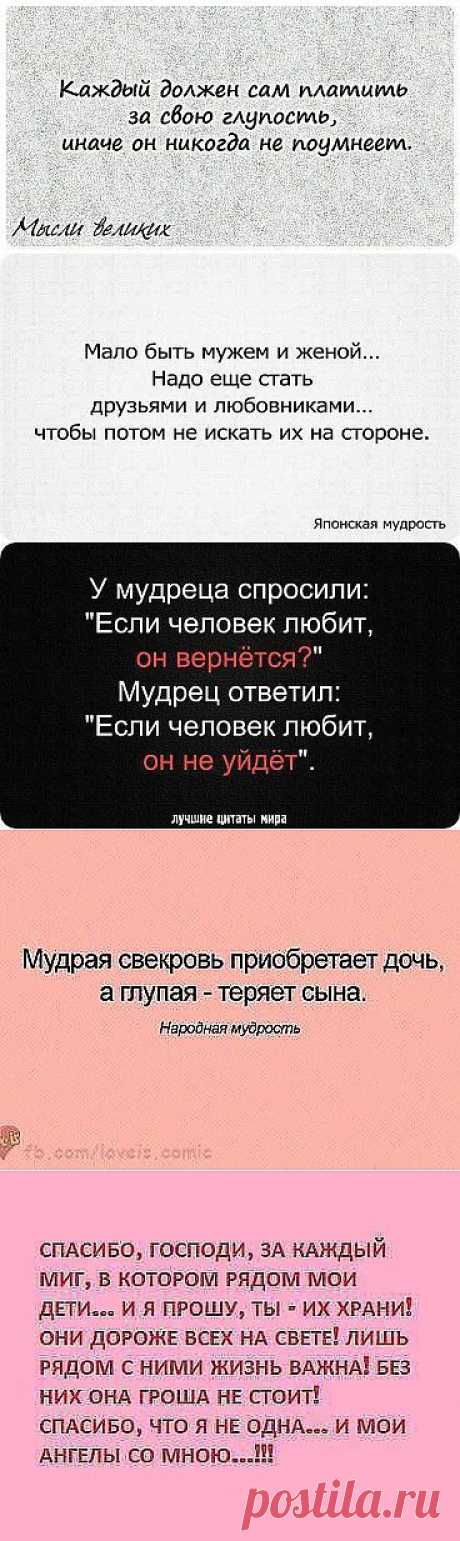 Мудрость или мудрые мысли....