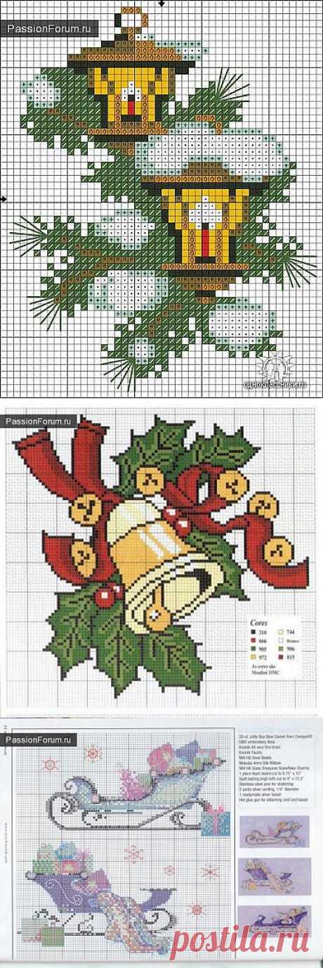 НОВЫЙ ГОД. ЧАСТЬ 8 / Схемы вышивки крестиком / PassionForum - мастер-классы по рукоделию