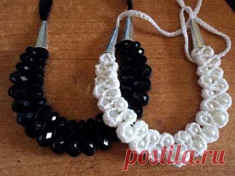 Collana perle e Crochet - tutorial uncinetto bijoux