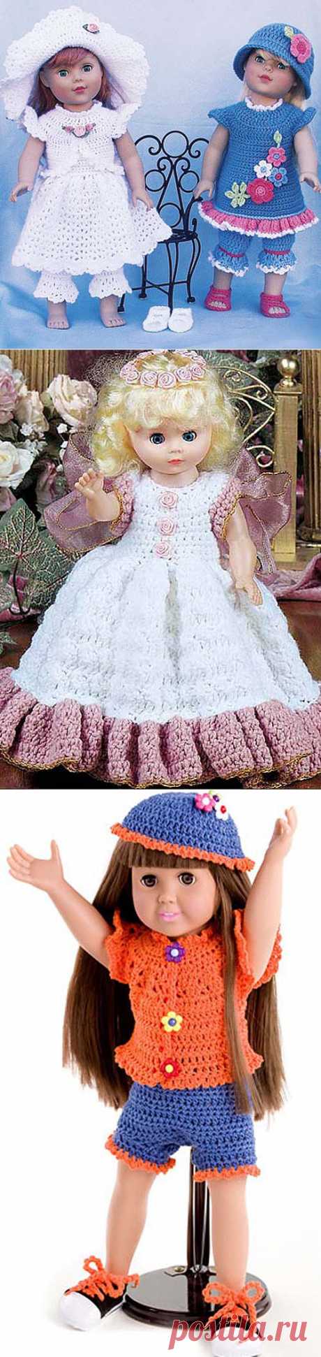 вязание для кукол схемы,вязание крючком одежда для кукол