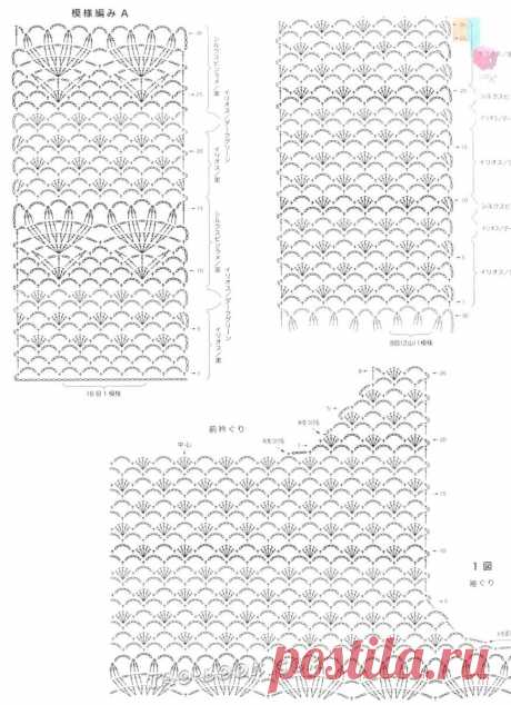 Изысканные японские модели крючком и схемы для красивых обновок! | Вязалки Веселого Хомяка | Дзен