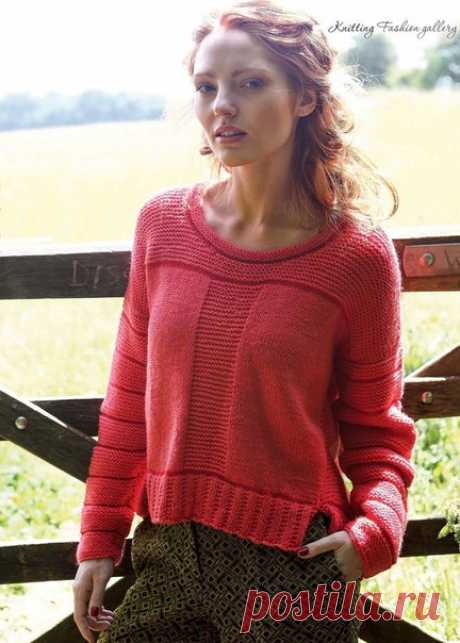 Garter Stitch Panel Top