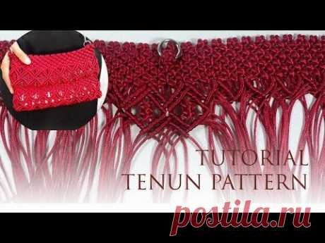 #NusantaraMacrame Tas Tali Kur Motif Kain Tenun indonesia | Macrame Bag Tenun Pattern