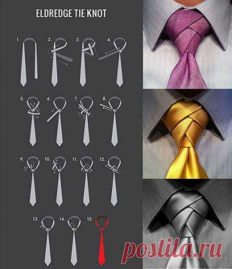 Как завязать галстук узлом Элдриджа