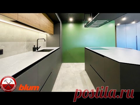 Дизайнерская КУХНЯ и прихожая в Новороссийске. № 148. #kitchen #blum #furniture #design