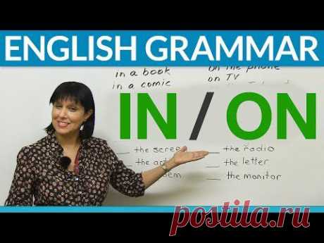 English Prepositions: IN or ON? - YouTube