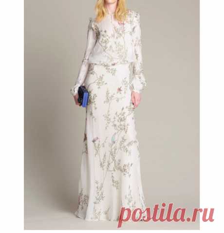 I designer di passerelle Vintage primavera autunno vestono le donne 2021 eleganti volant abito a pieghe stampato floreale bianco Vestido in Chiffon|Dresses| - AliExpress