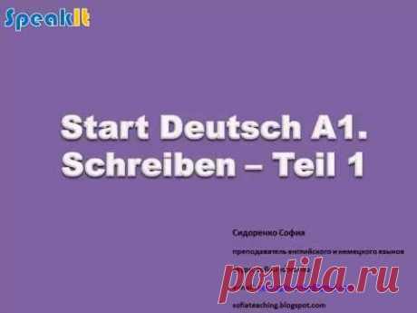 Start Deutsch A1 Schreiben Teil 1 RUS