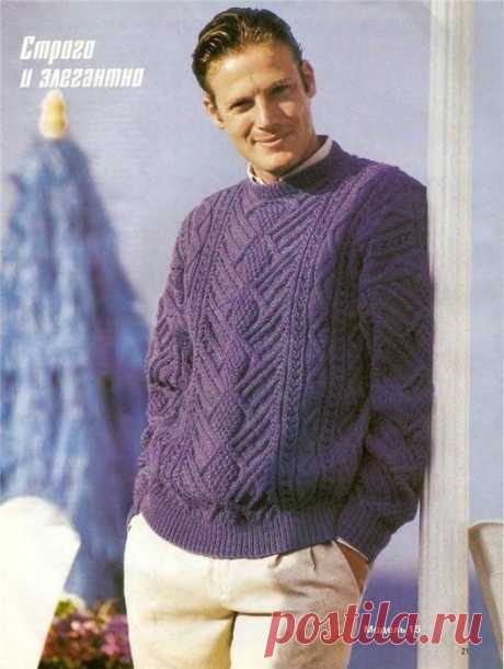 Строгий элегантный пуловер для мужчин