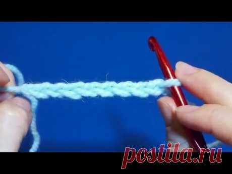 Урок 2 Как связать воздушную петлю Вязание цепочки     How to connect the air loop chain Knitting