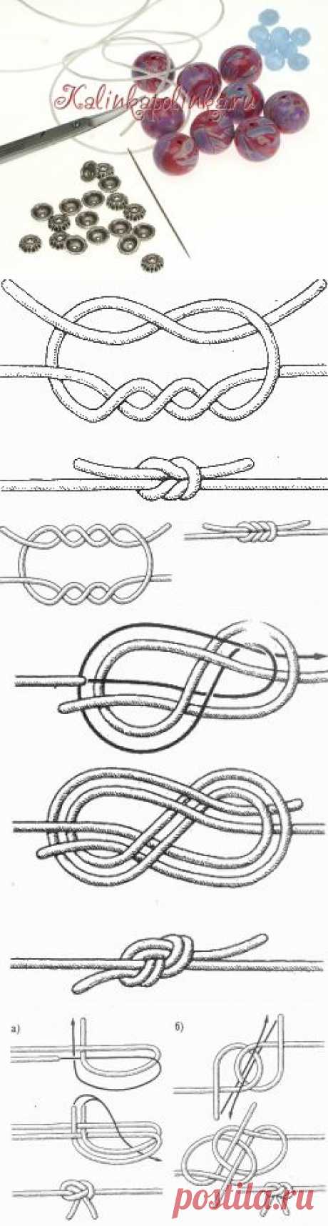 Как сделать браслет на резинке. Крепкие узлы для бижутерии. Хирургический узел. - Бижутерия своими руками. Сборка бижутерии. - Мастер-классы - Kalinkapolinka