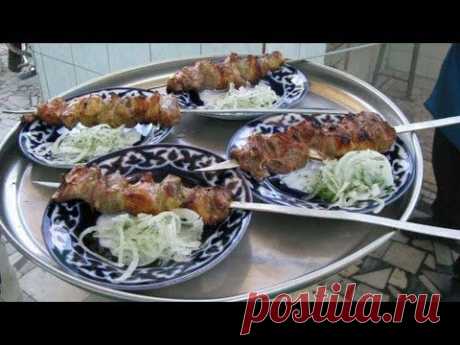 Шашлык молотый из говядины / Samarkand cuisine - Beef kebab (with English captions) - YouTube