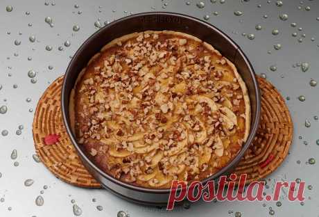 Пирог с яблоками и медовой заливкой - рецепт с пошаговыми фото | ne-dieta
