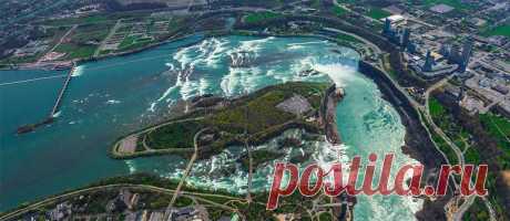 masterok: Ниагарский водопад (Niagara Falls), 360° Аэрофотопанорама