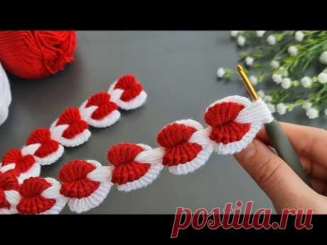 3D⚡💯Wow Amazing💯👌Super Easy Tunisian Crochet Hair Band Model.Eye-catching crochet hair band.