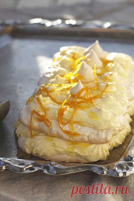 О вкусной и здоровой пище, - Меренговый торт с апельсиновым кремом.