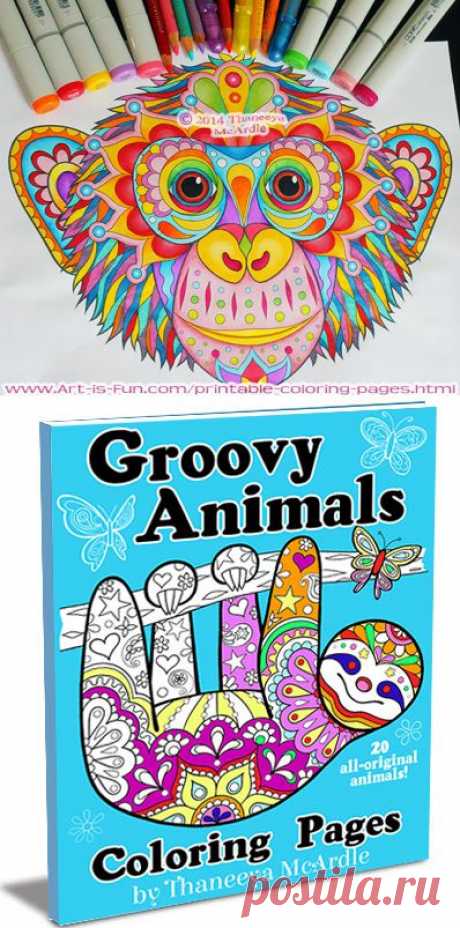 Groovy Animals Coloring Pages: 20 Detailed Animals to Color