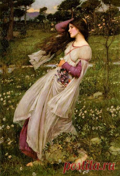 John William Waterhouse &quot;Windflower&quot; aka Windswept 1902 | Flickr