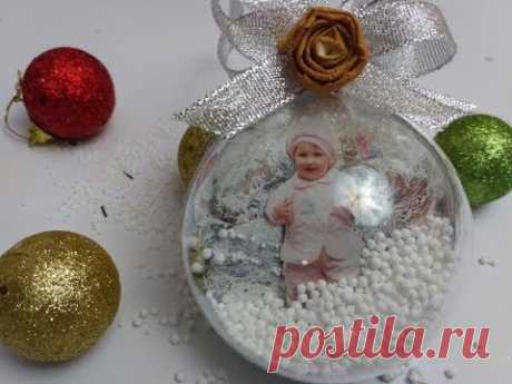 ШАР с ФОТОГРАФИЕЙ на Новый Год, Рождество. МК. //DIY Happy New Year. //Christmas  Holiday