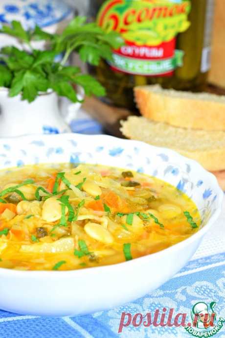 Фасолевый суп с квашеной капустой - кулинарный рецепт
