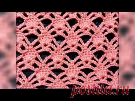 Ажурный узор крючком. Openwork pattern crochet