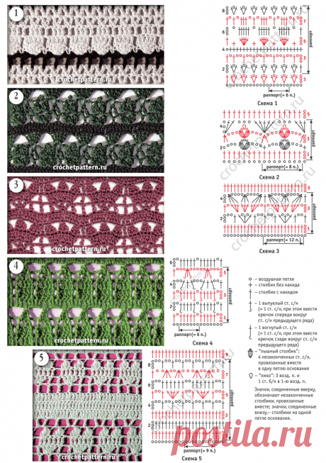 узор крючком
