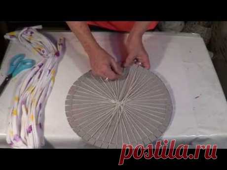 Tapete redondo com tear - Round carpet with loom - Alfombra redonda con telar - YouTube