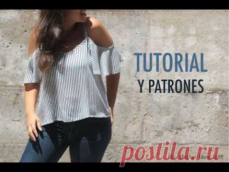 DIY Costura de blusa sin hombros mujer (patrones gratis)