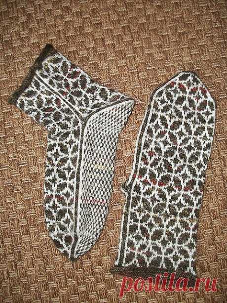 Жаккардовые носки &quot;Тиффани&quot; от дизайнера Sabine Riefler, выполненные Phazelia (Бавария, Германия) .