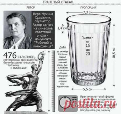 День граненого стакана!
Такой праздник существует на самом деле и отмечается он сегодня, 11 сентября.
Говорят, гранённый стакан известен ещё со времён Петра Первого. Знаменитая скульптор Вера Мухина лишь усовершенствовала его, придав гладкий ободок в верхней части. Так появился первый  советский гранённый стакан, который был выпущен на Гусь-Хрустальном стекольном заводе  11 сентября 1943 года. Эта удобная посуда очень полюбилась жителям СССР. Без гранённого стакана нельзя было себе представить