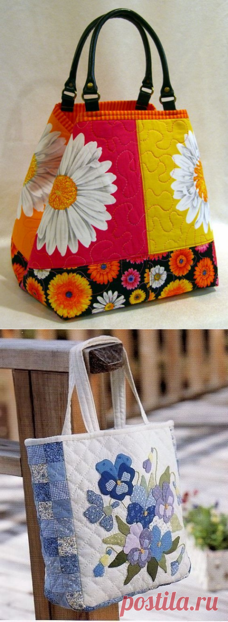 Красивые сумки сделанные своими руками в технике лоскутное шитье.