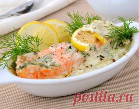Красная рыба в сливочном соусе в духовке - пошаговый рецепт с фото на Повар.ру