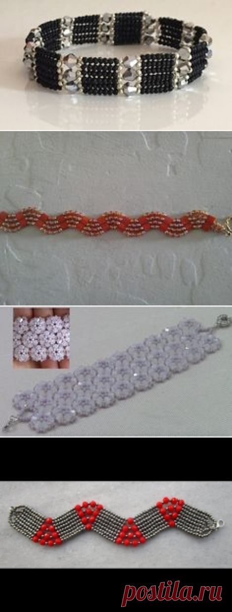 Quick and Easy beaded bracelet  - YouTube | 8 | Herringbone, Beaded bracelets and Youtube