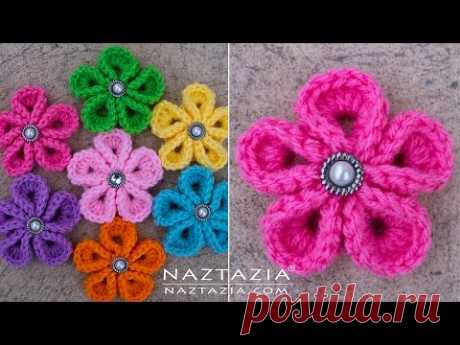 DIY Tutorial - How to Crochet Kanzashi Flower - Flowers of Japan