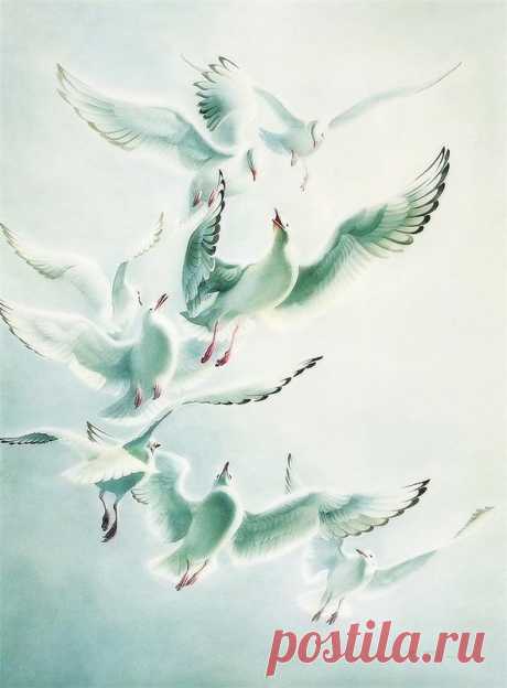 Птицы в творчестве китайского художника Zeng Xiao Lian