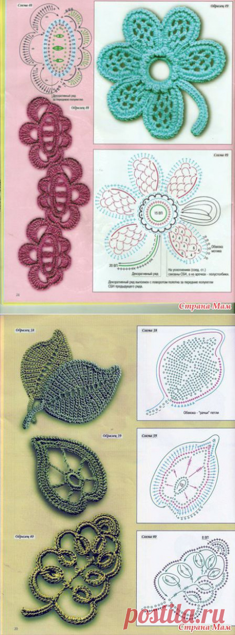 Ирландское кружево. Листики, цветочки.: Дневник группы &quot;Клуб рукоделия&quot; - Страна Мам