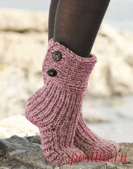 Стильные носки двойной нитью от Drops Design вязаные спицами | Strikky.ru