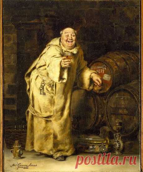 Antonio Casanova y Estorach, “Monk Testing Wine,” 1886.
