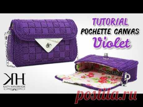 Tutorial pochette su rete preformata - Canvas "Violet" ♡ Katy Handmade