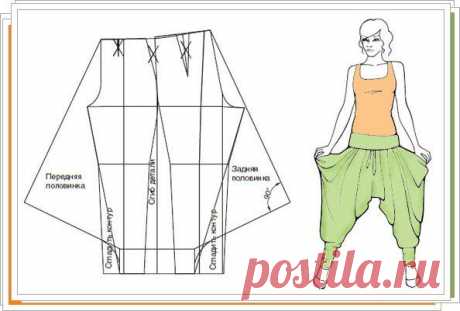 ВЫКРОЙКА БРЮКИ «АФГАНИ»