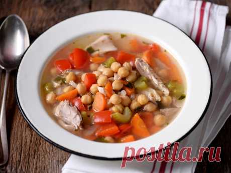 Суп с нутом и курицей Рецепт полезного супа с нутом и курицей из серии