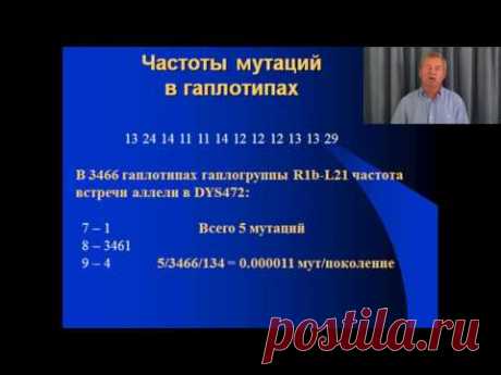 Клёсов А.А. Лекция 8: Константы скоростей мутаций